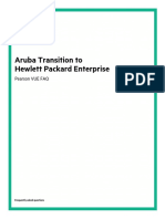 Aruba Transition To Hewlett Packard Enterprise: Pearson VUE FAQ