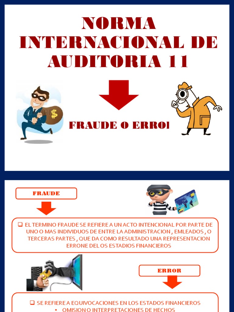 Diferencias entre fraude y error en auditoría | PDF | Auditoría | Contralor
