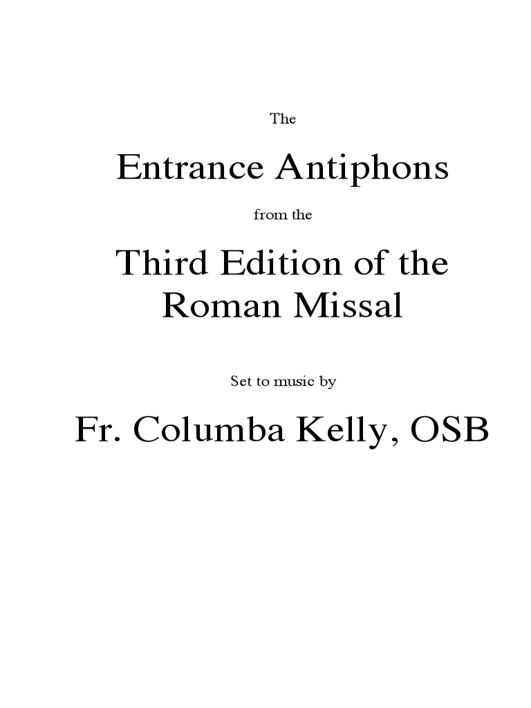Entrance Antiphons PDF Download Free PDF Psalms Mass (Liturgy)