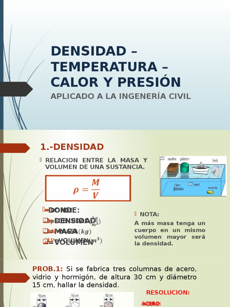 Densidad Temperatura Calor y Presión Atmospheric Pressure Heat