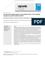 Self Selected Walking Speed in Overweight Adults: Is This Intensity Enough To Promote Health Benefits?