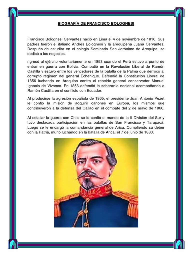Biografía de Francisco Bolognesi