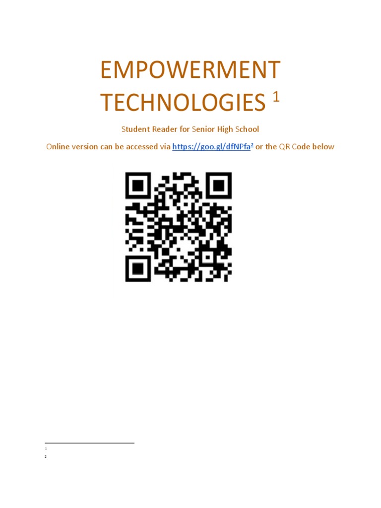 Empowerment Technologies LM | PDF | Hyperlink | Educational Technology