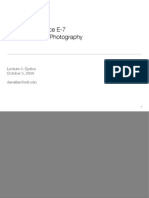 Computer Science E-7 Exposing Digital Photography: Lecture 5: Optics October 5, 2009 Danallan@mit - Edu