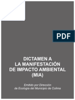 3 Dictamen a La Manifestacion de Impacto Ambiental, Emitido Por La Dirección de Ecología Del Municipio de Colima