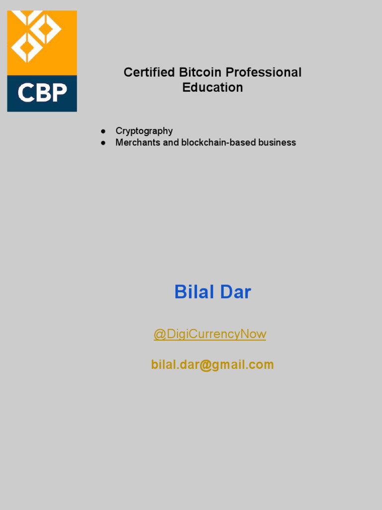 Certified Bitcoin Professional Education: Cryptography Merchants and ...