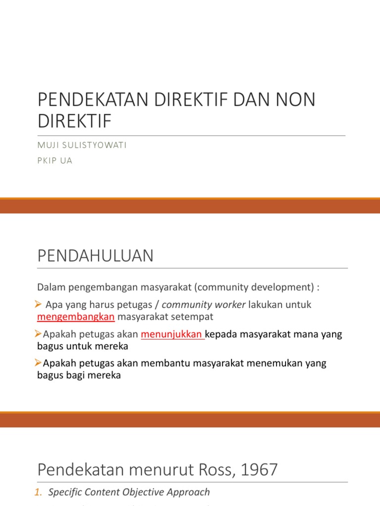 Pendekatan Direktif Dan Non Direktif Pdf