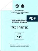 Naskah Soal SBMPTN 2014 Tes Kemampuan Dasar Sains dan Teknologi (TKD Saintek) Kode Soal 512 by [pak-anang.blogspot.com].pdf