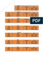 Jan 2018 class schedule Blue classroom