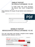 Praktek Membuat Report Data Menggunakan Oracle Dataase 11 G XE