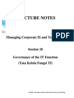 Lecture Notes: Managing Corporate IS and Technology