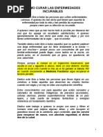 Como Curar Las Enfermedades Incurables