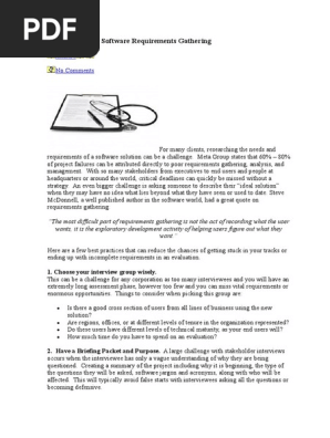 10 Strategies for Software Requirements Gathering