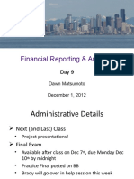 Financial Reporting & Analysis: Dawn Matsumoto December 1, 2012