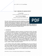 Voluntary Corporate Liquidations 1987 Journal of Financial Economics