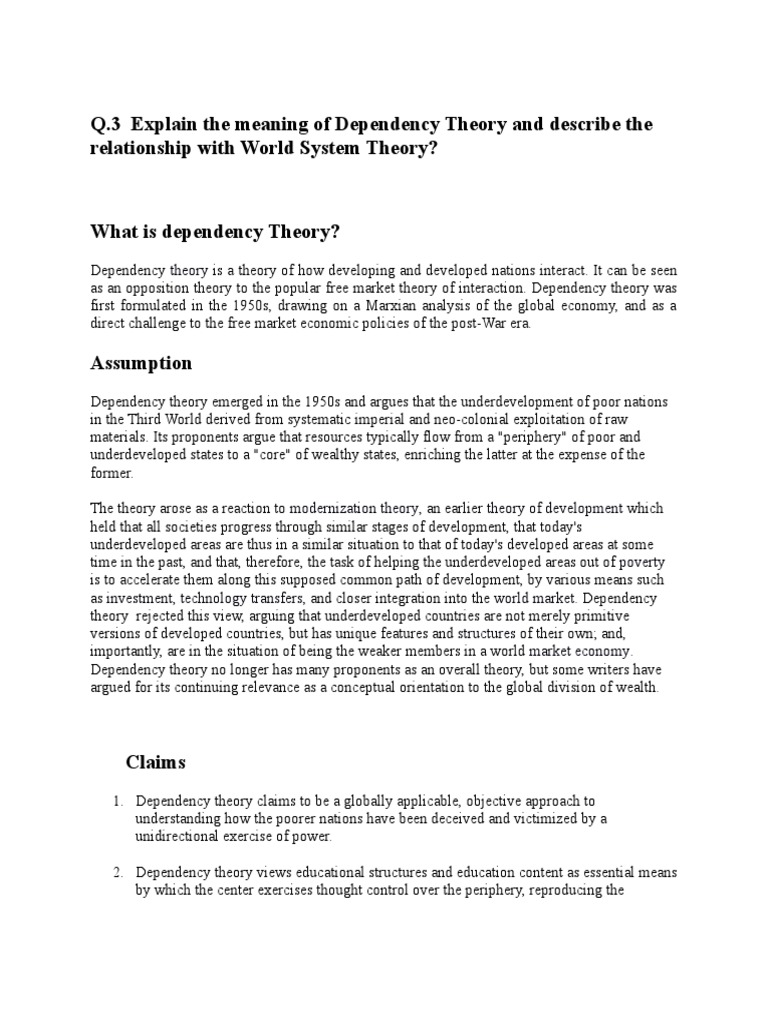 Diversity thesis vs dependency thesis image