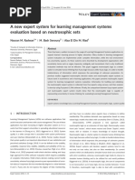 A New Expert System For Learning Management Systems Evaluation Based On Neutrosophic Sets