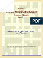 Philip M. Parker Websters Chinese Simplified To English Crossword Puzzles Level 1