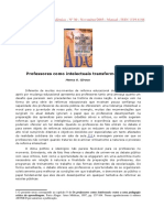 Professores Como Intelectuais Transformadores PDF
