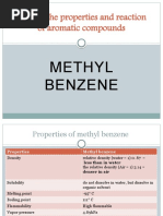 Properties and Reaction of Methyl Benzene