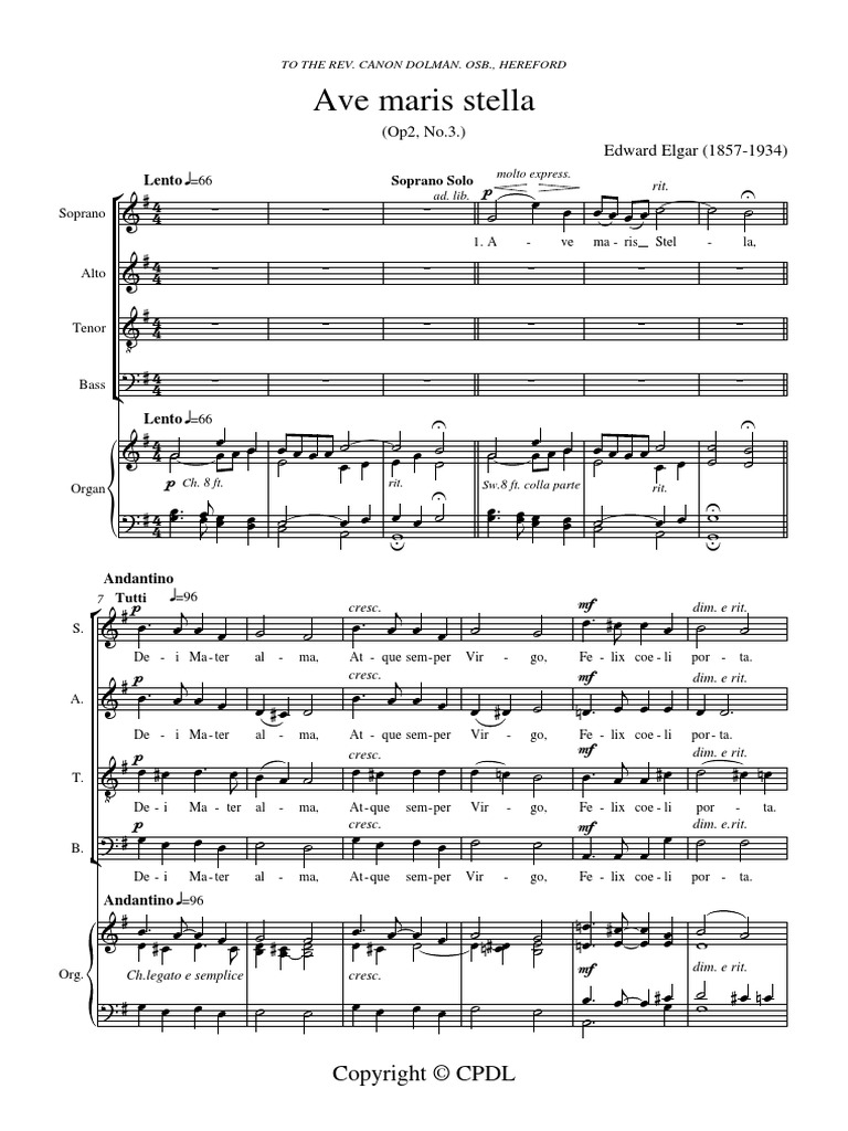 Ave Maris Stella Edward Elgar.pdf Musical Forms Poetics