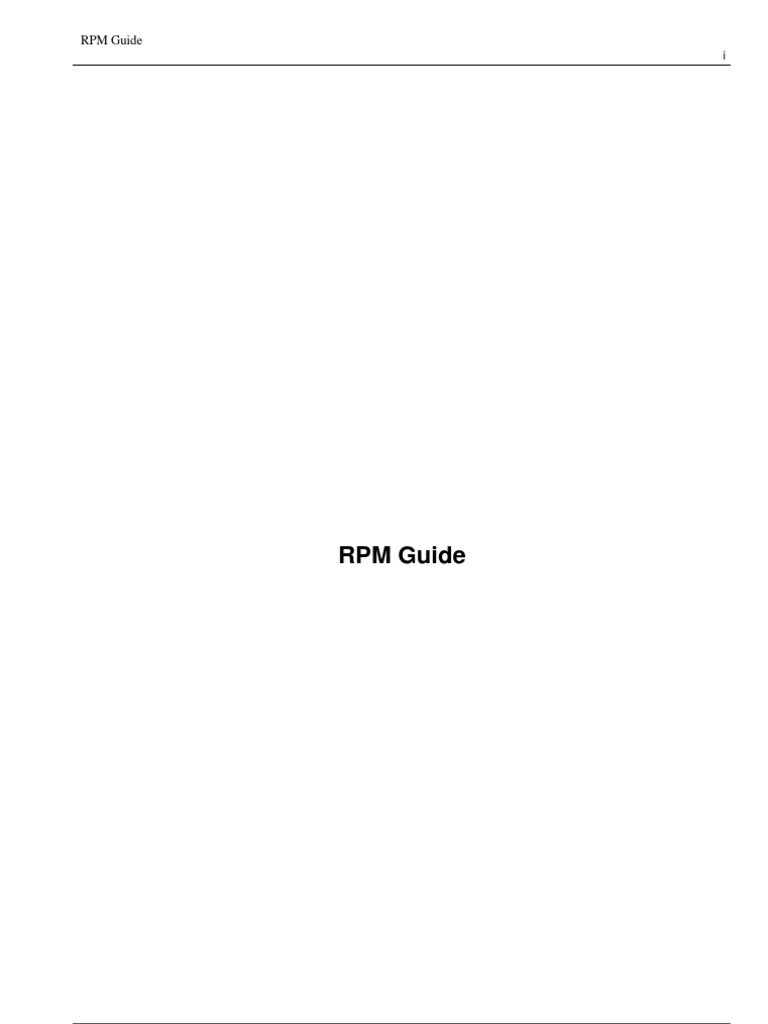 RPM Guide PDF Software Development Information Technology Management