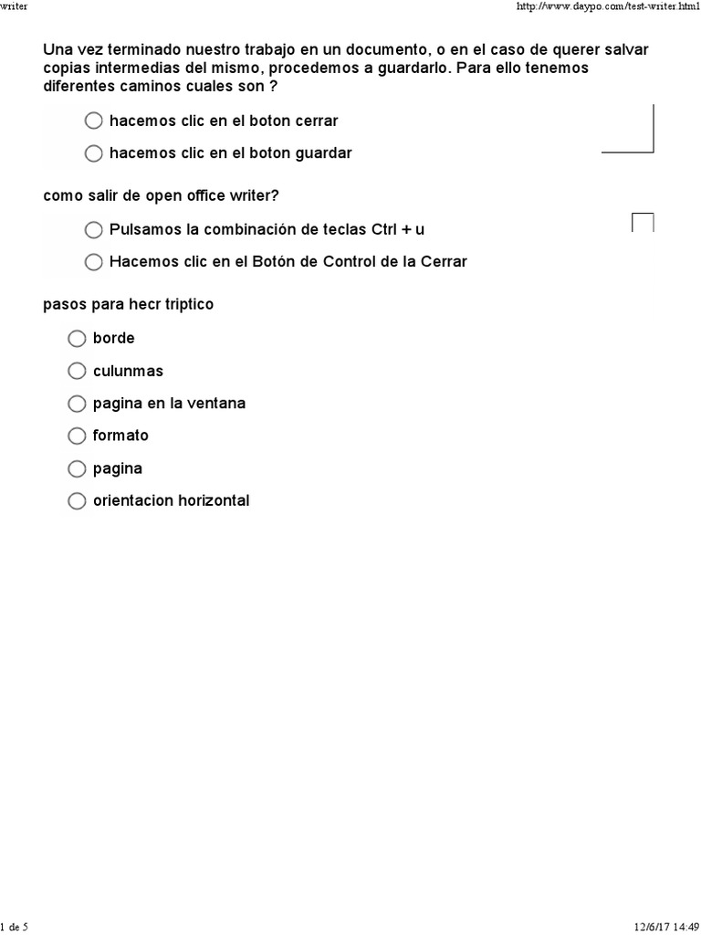 Test Writer y Calc2 PDF Ventana (informática) Point and Click