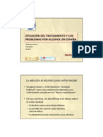 Situación del tratamiento y problemas por alcohol en España