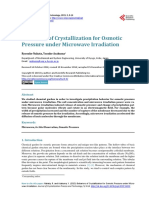 Behaviors of Crystallization For Osmotic Pressure Under Microwave Irradiation