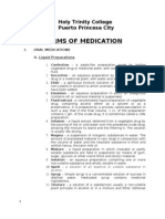 Health Care 2: FORMS OF MEDICATION