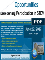 Bulletin Board Flyer 2017 - NSF Broadnening Participation Webinar - Full Registration Link