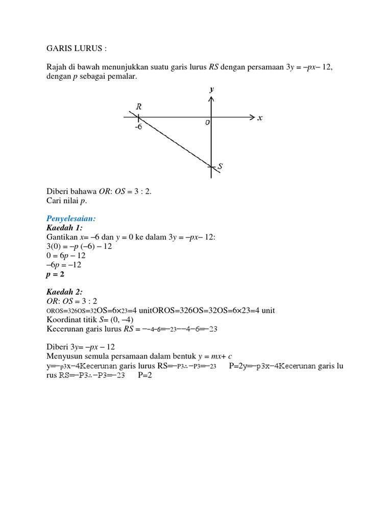 Soalan Garis Lurus Pdf