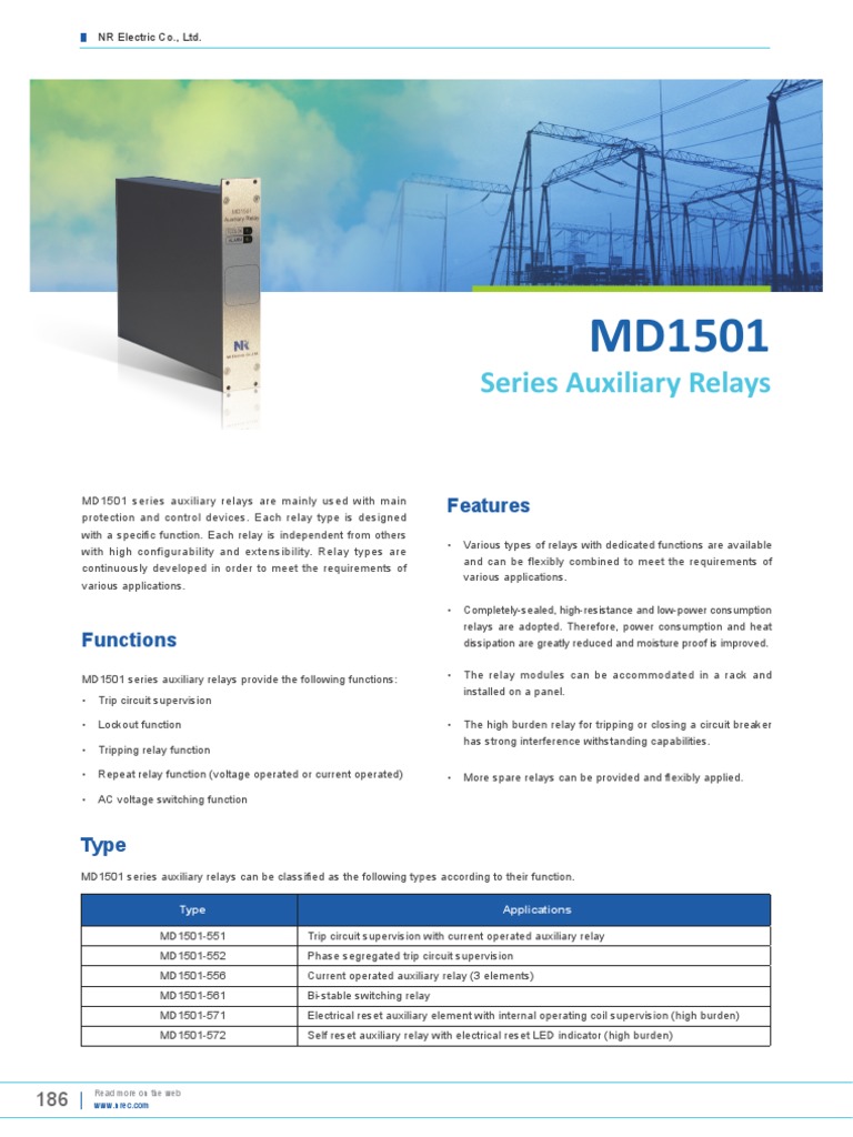 Flyer MD1501 Series Auxiliary Relays PDF Relay Power Supply