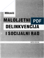 Maloljetnicka Delikvencija I Socijalni Rad PDF