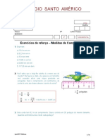 Medidas de comprimento em exercícios de matemática