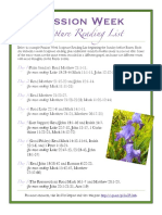 Easter Passion Week Scripture Reading List 2013 PDF