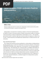 Informe de Stratfor Worldwiev sobre el referéndum  anunciado para el 1 de Octubre