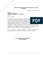 Carta de Compromiso de Alquiler de Oficina Mary Alvarez CP #01-2017 PEJEZA