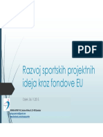 Razvoj Projektnih Sportskih Ideja Kroz Fondove EU