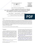 Determination of Heavy Metals (CD, PB) and Trace Elements (Cu, ZN) in Sediments and Fish of The Southeastern Aegean Sea (Turkey) by Atomic Absorption Spectrometry