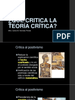 Qué Critica La Teoría Crítica2