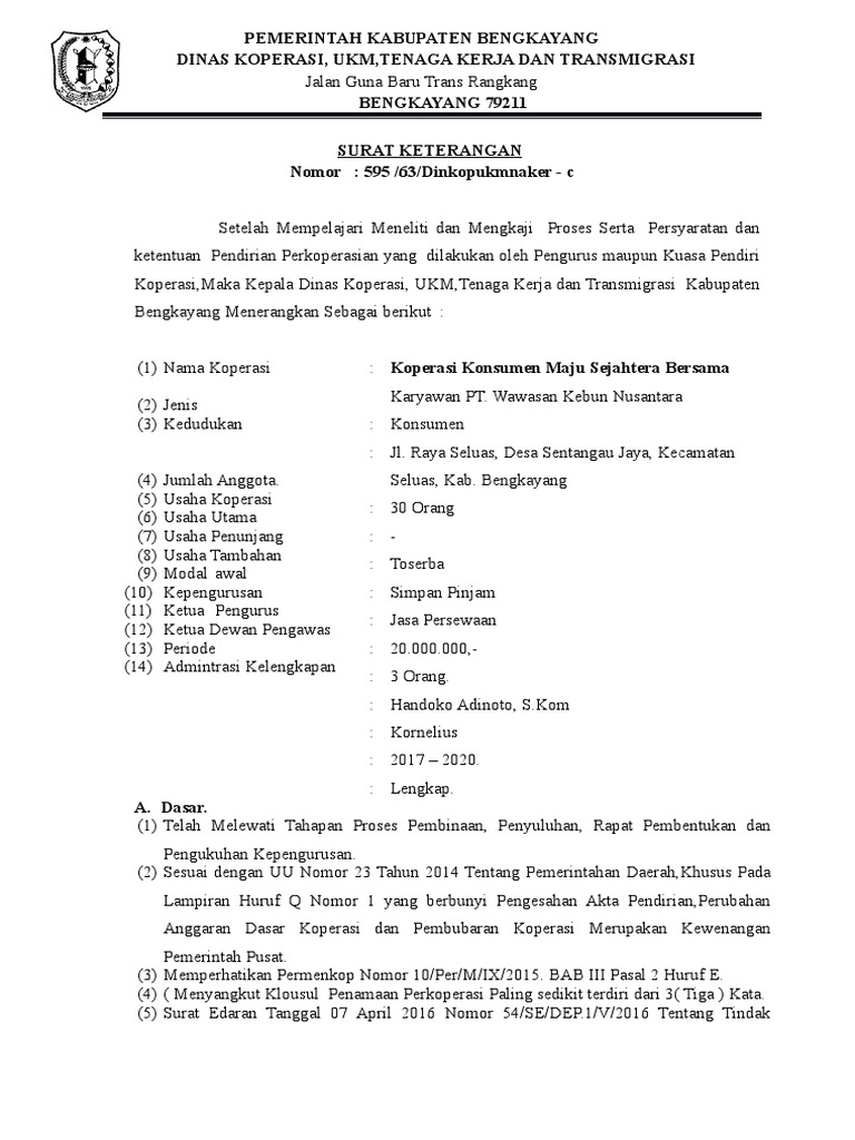 Surat Keterangan