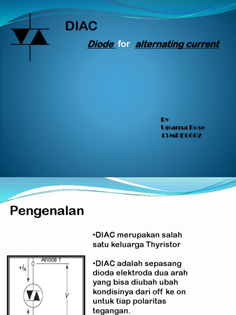 Karakteristik dan Aplikasi DIAC | PDF | Sains & Matematika