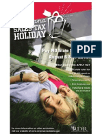 Sales Tax Holiday Poster 2010