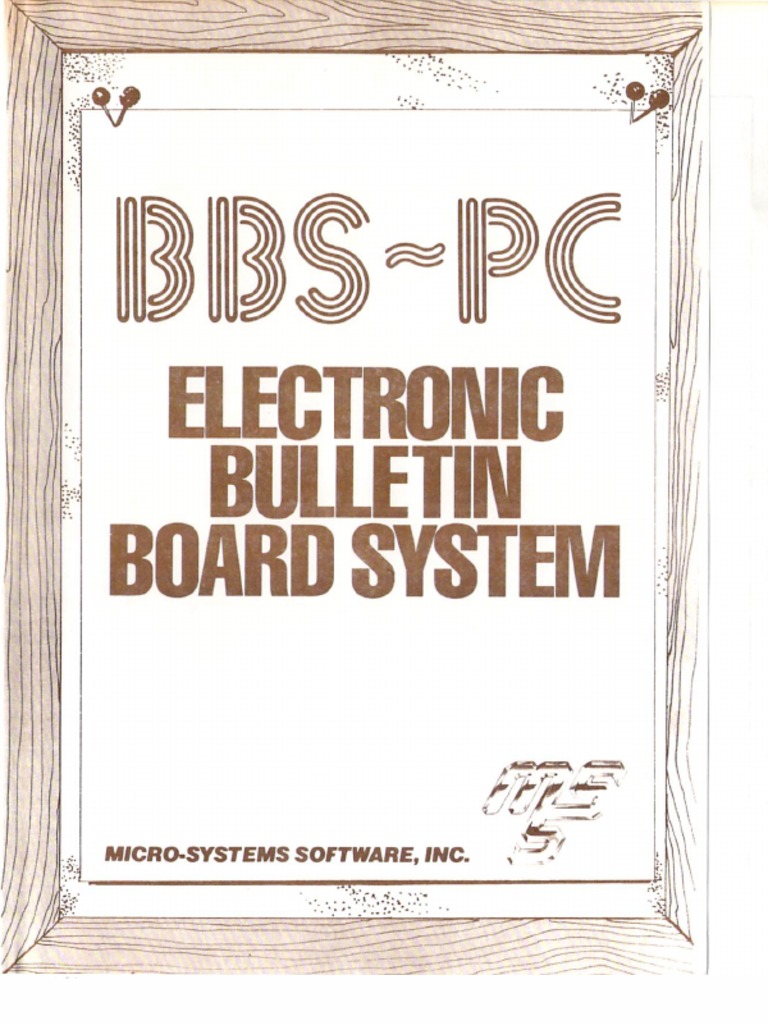 BBSPC Electronic Bulletin Board System V4.03 Download Free PDF