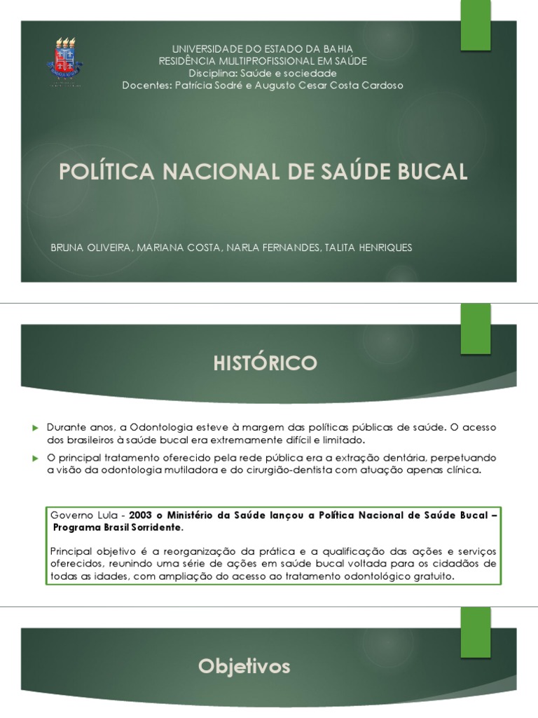 As Principais Ações De Políticas Públicas De Saúde Bucal Coletiva
