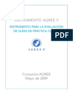 AGREE-II (2009) Instrumento para evaluar Guías de Práctica Clínica