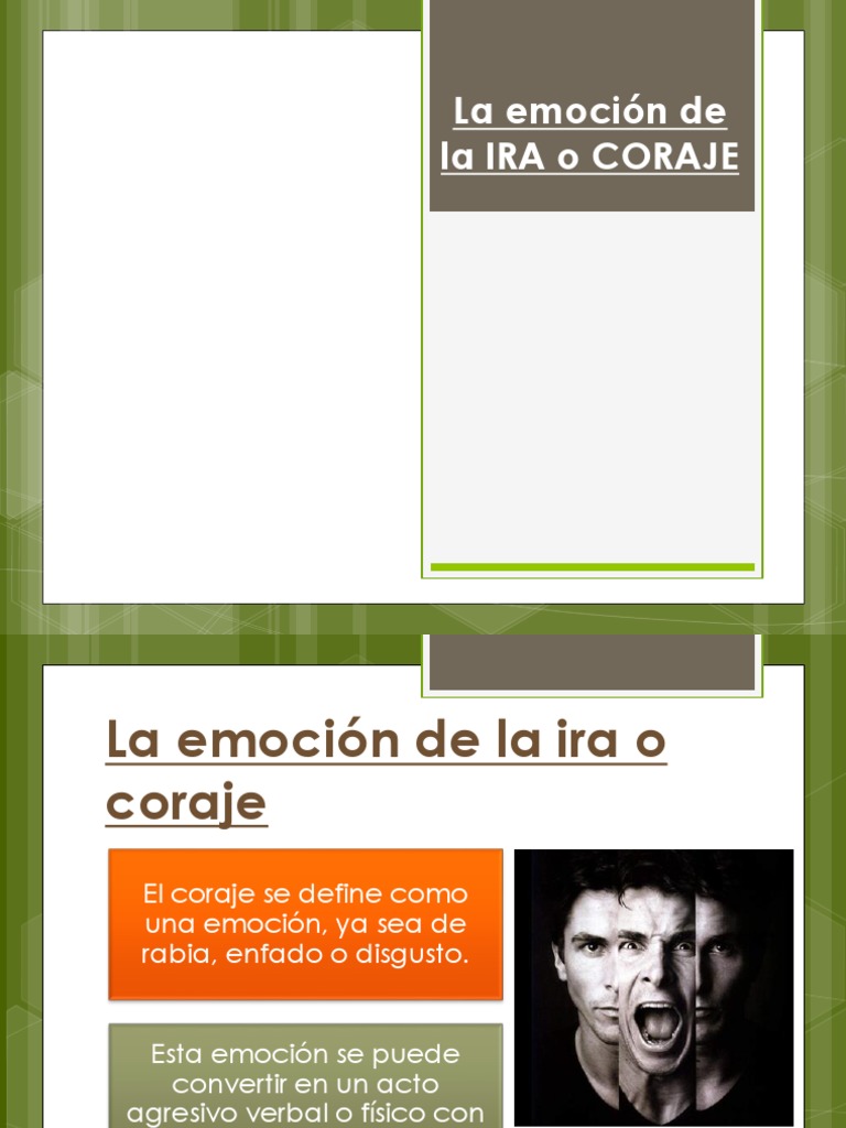 La Emocion de Ira y Coraje | Descargar gratis PDF | Ira | Las emociones