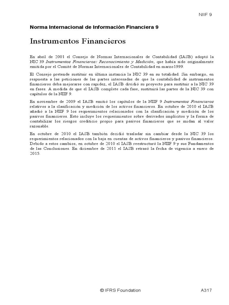 Niif 9 | PDF | normas internacionales de INFORMACION FINANCIERA ...