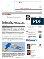 Manifesto de Mark Zuckerberg é um documento megalômano e autoritário - 21_02_2017 - João Pereira Coutinho - Colunistas - Folha de S.pdf